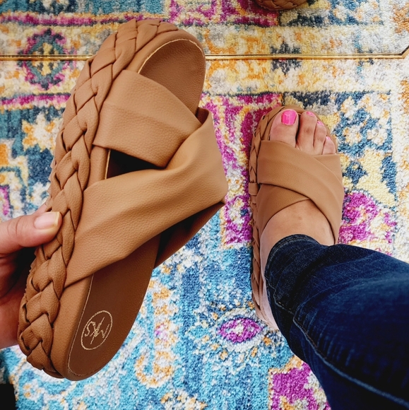 Braided Platform Sandal Tan - Picture 2 of 6